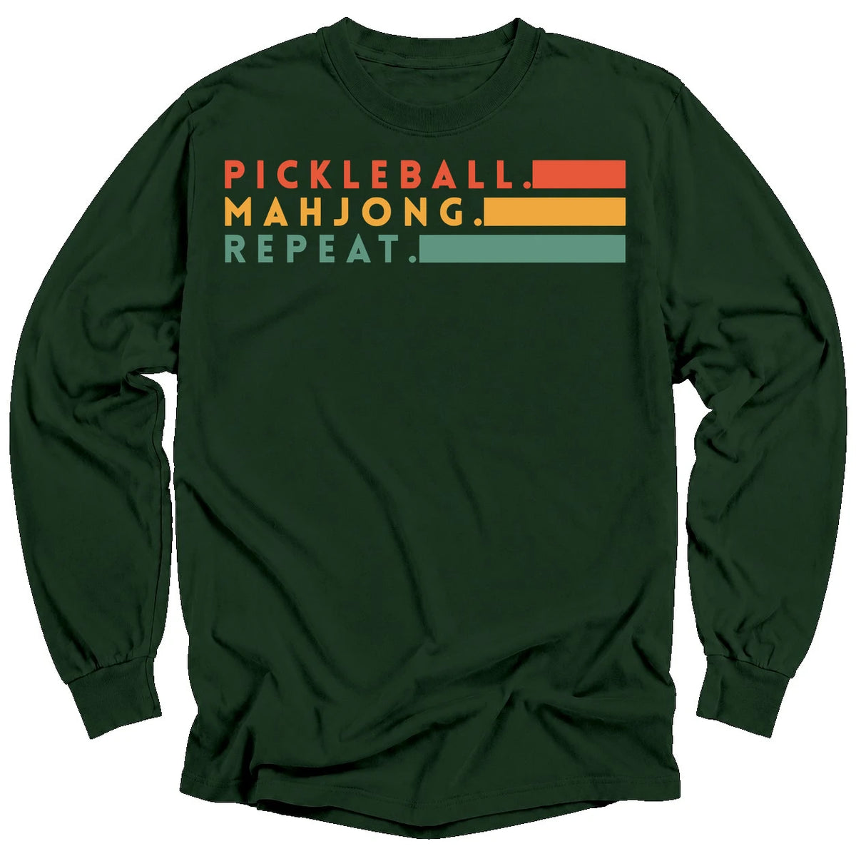 Pickleball Mahjong Long Sleeve T-Shirt