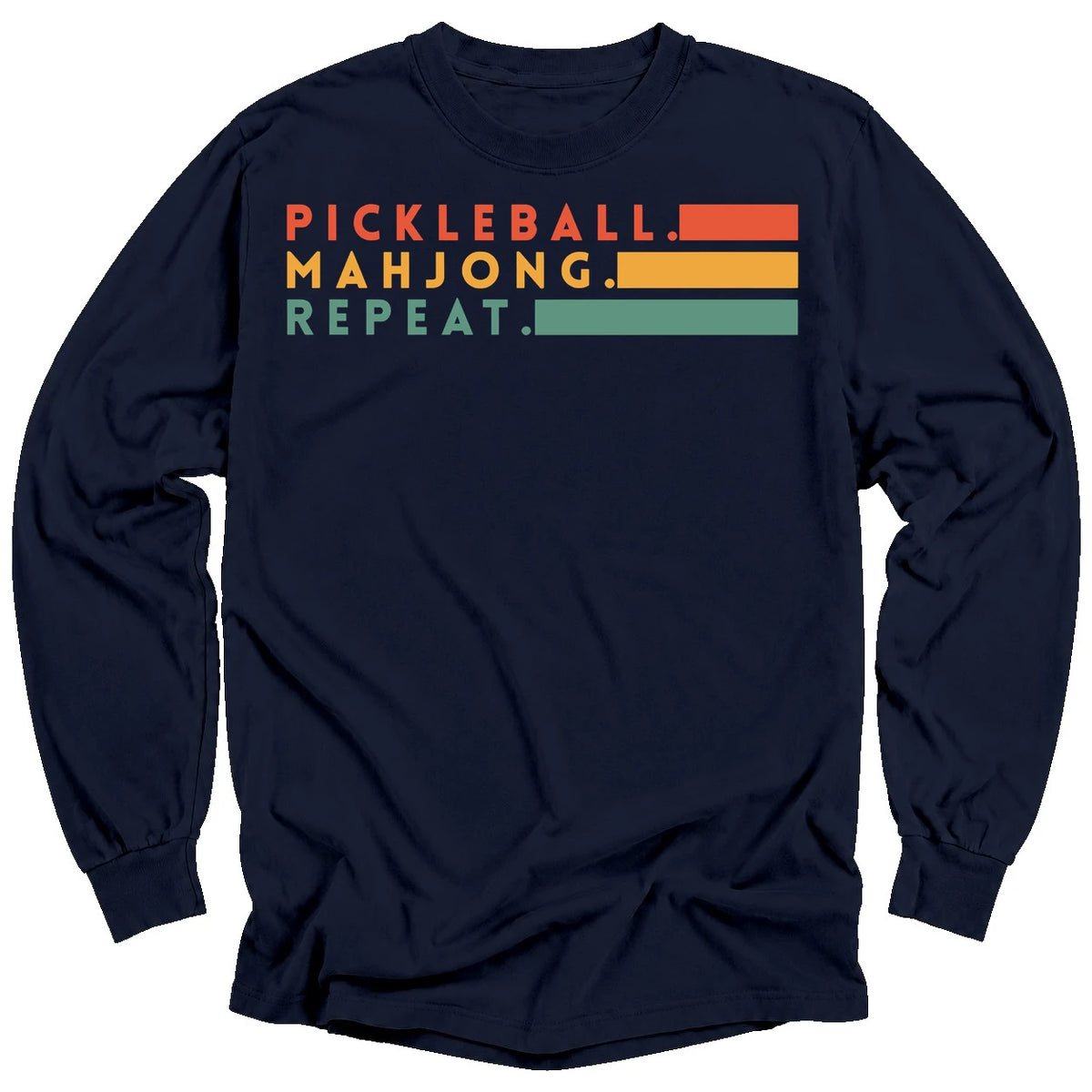 Pickleball Mahjong Long Sleeve T-Shirt