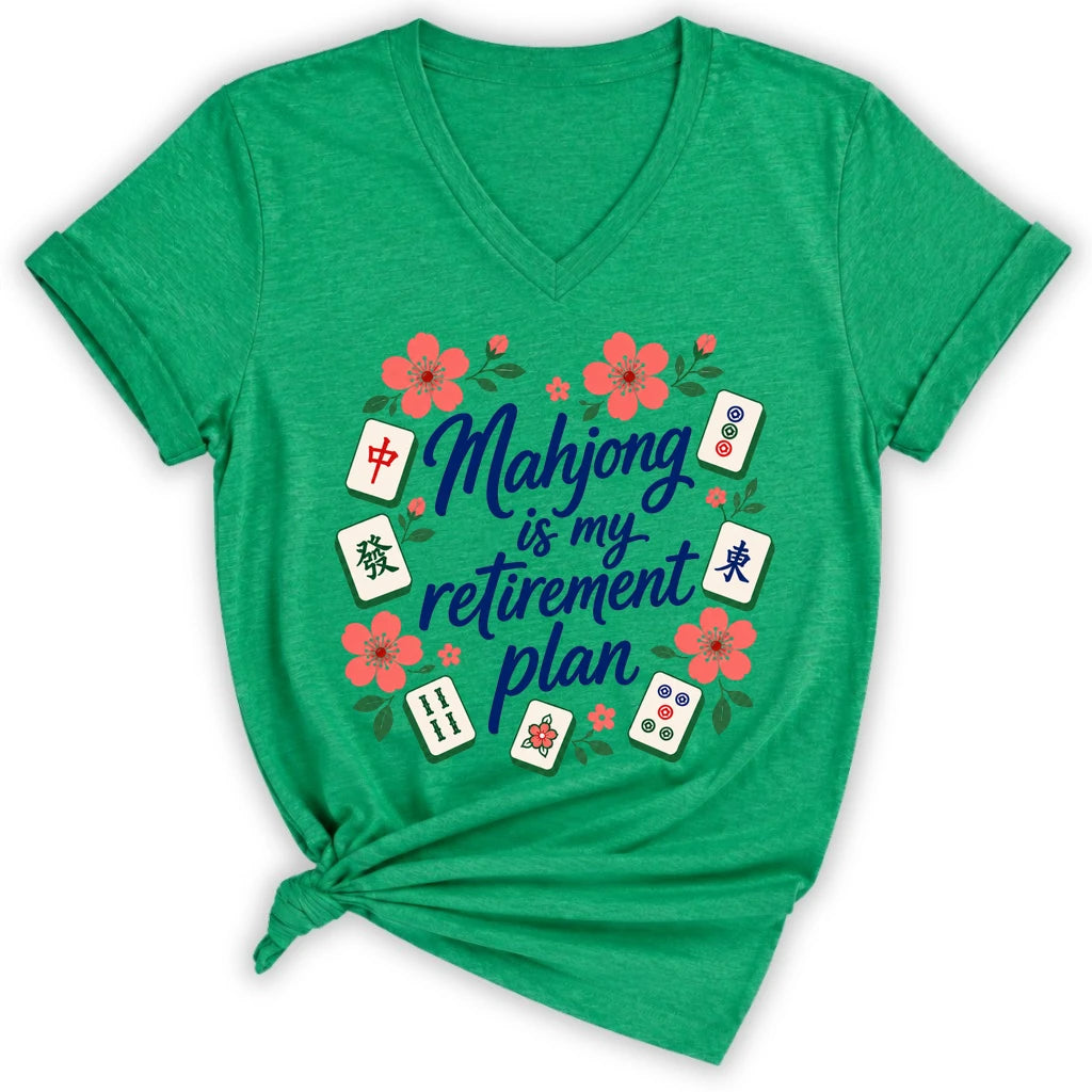 Mahjong is my retirement plan Lady V-neck