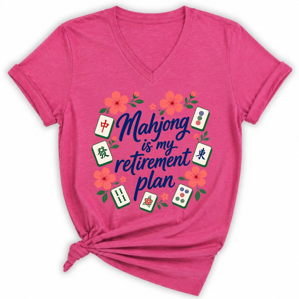 Mahjong is my retirement plan Lady V-neck