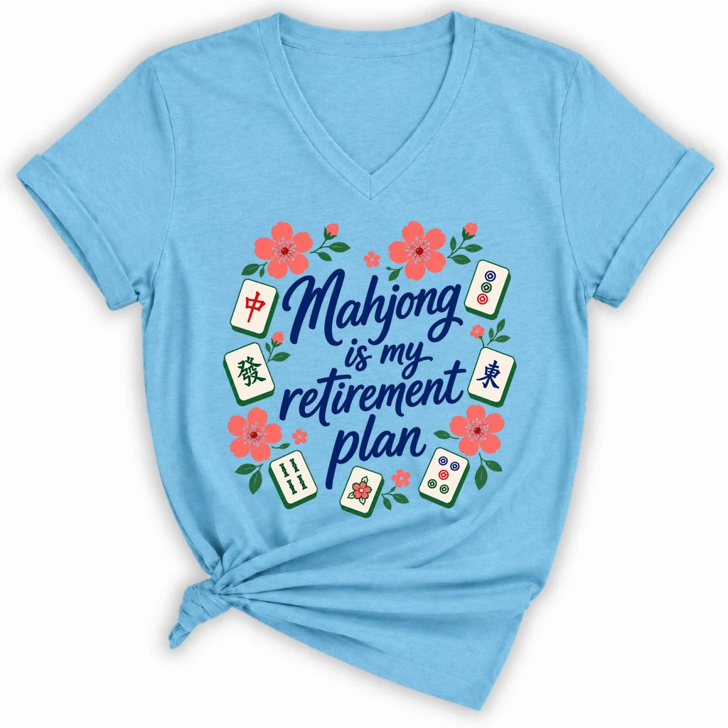 Mahjong is my retirement plan Lady V-neck