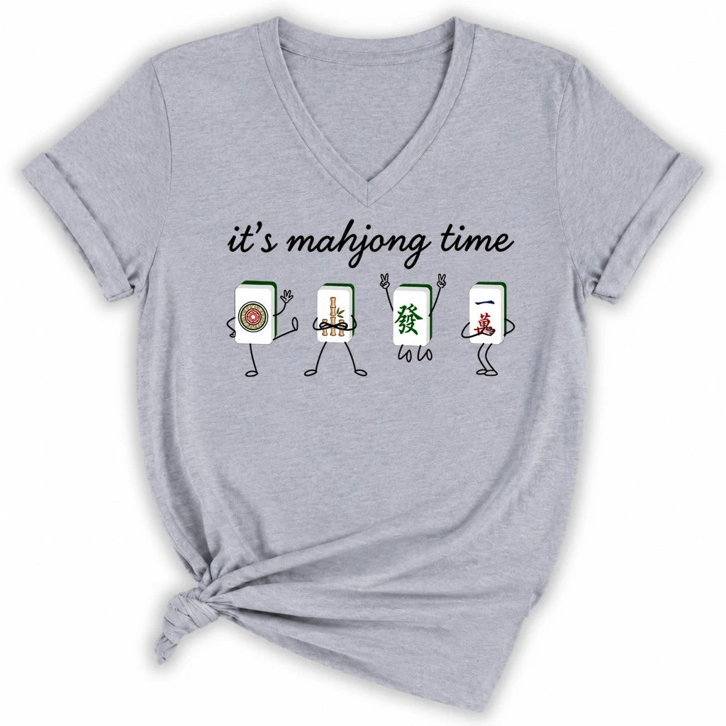 It's Mahjong Time Lady V-Neck