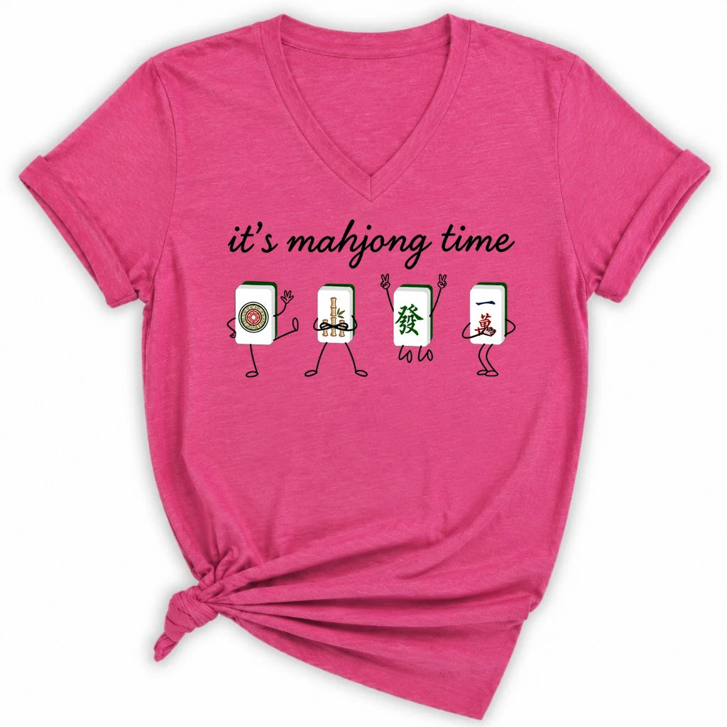 It's Mahjong Time Lady V-Neck