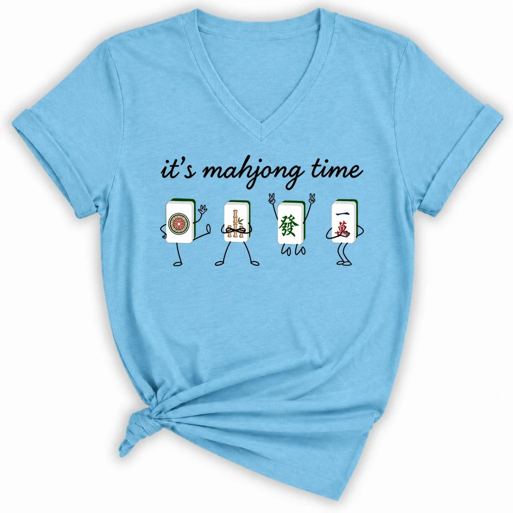 It's Mahjong Time Lady V-Neck