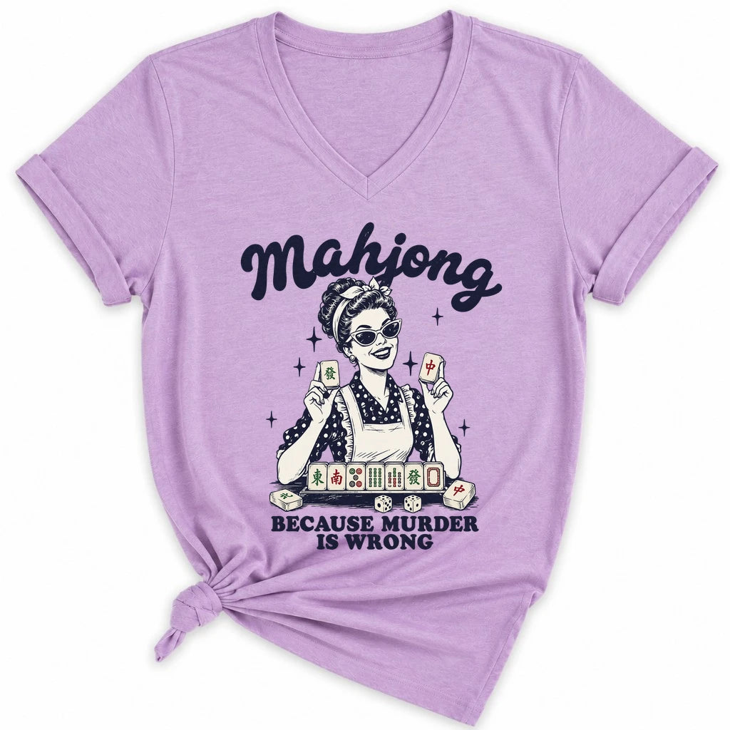 Because Murder Is Wrong Lady V-neck