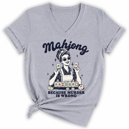 Because Murder Is Wrong Lady V-neck