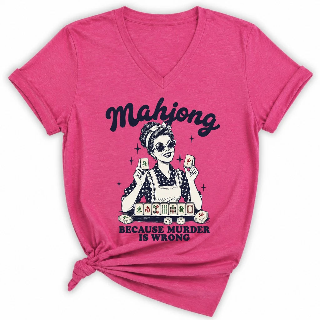 Because Murder Is Wrong Lady V-neck