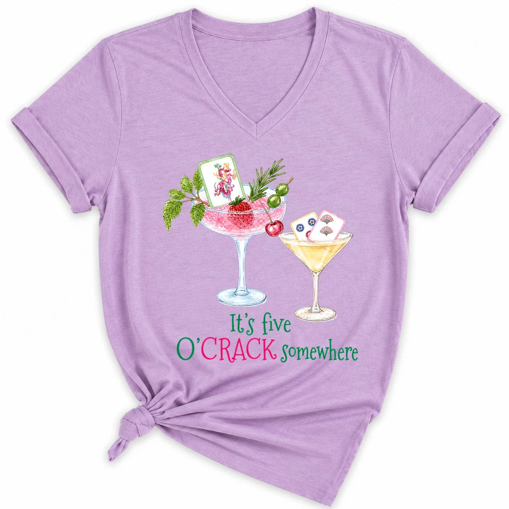 It’s Five O’Crack Somewhere Lady V-neck