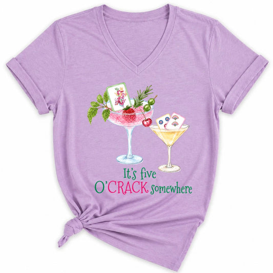 It’s Five O’Crack Somewhere Lady V-neck