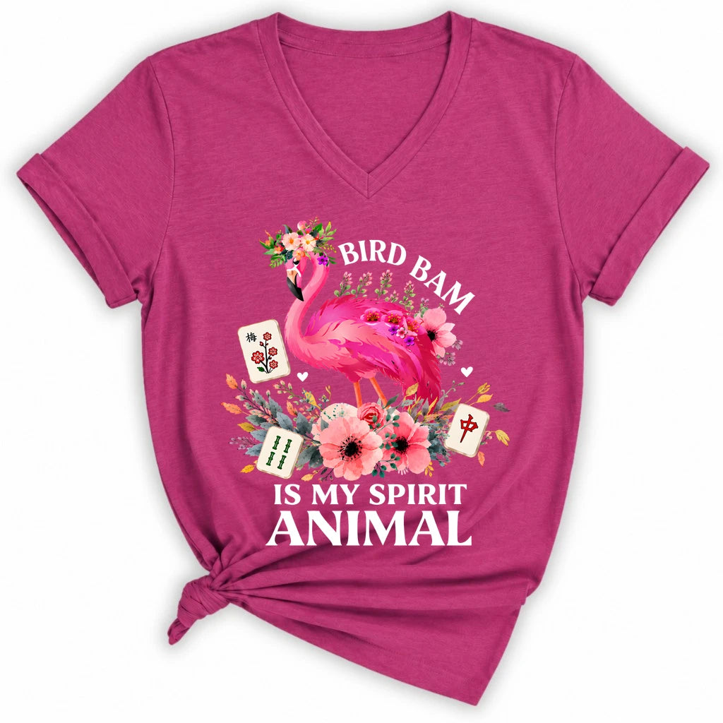 Bird Bam Is My Spirit Animal Lady V-neck