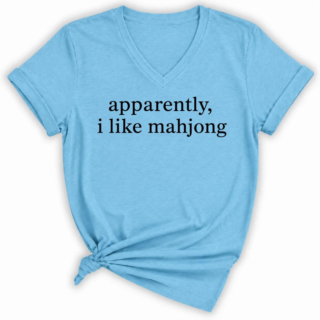 Apparently, I Like Mahjong Lady V-neck
