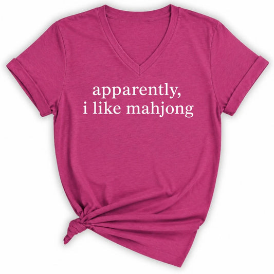 Apparently, I Like Mahjong Lady V-neck