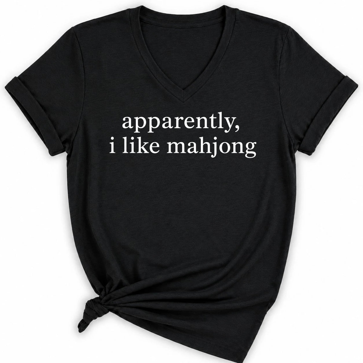 Apparently, I Like Mahjong Lady V-neck