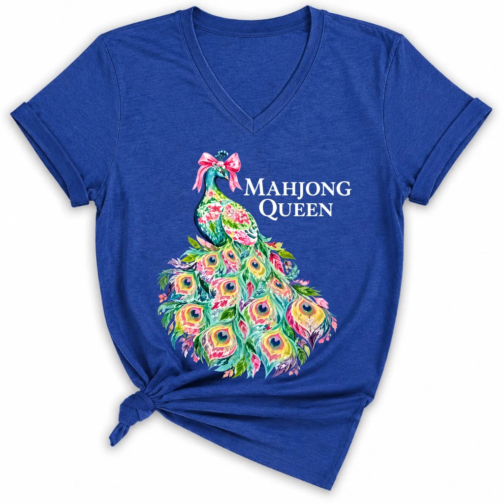 Mahjong Queen Lady V-neck