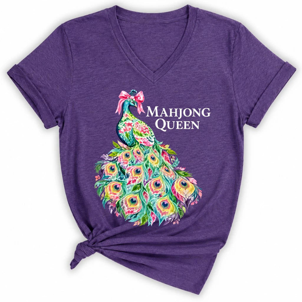 Mahjong Queen Lady V-neck