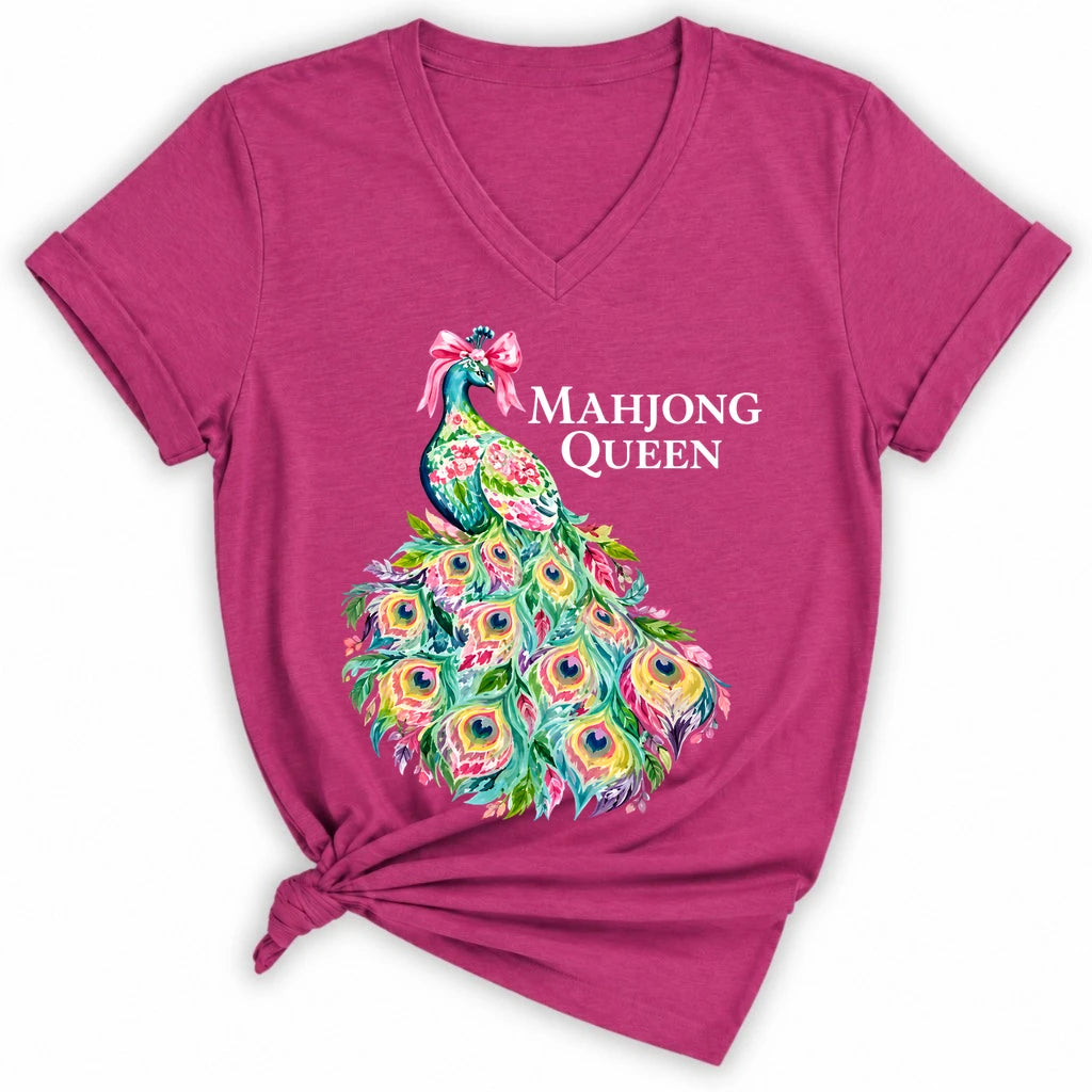 Mahjong Queen Lady V-neck