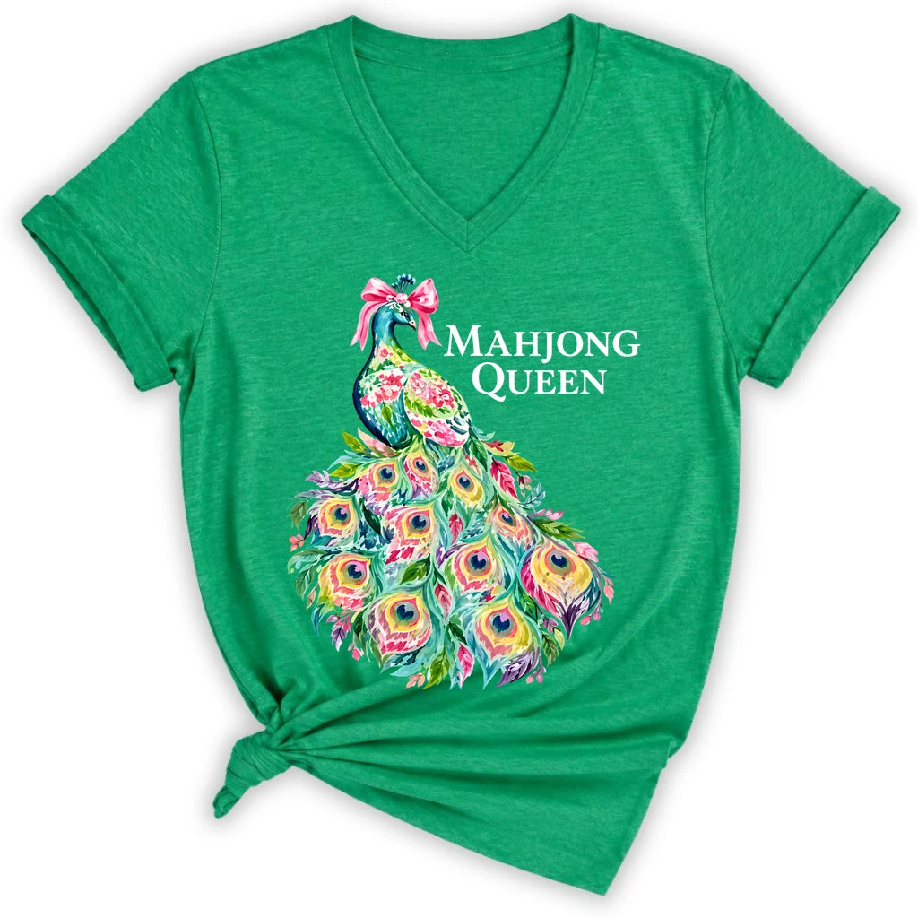 Mahjong Queen Lady V-neck