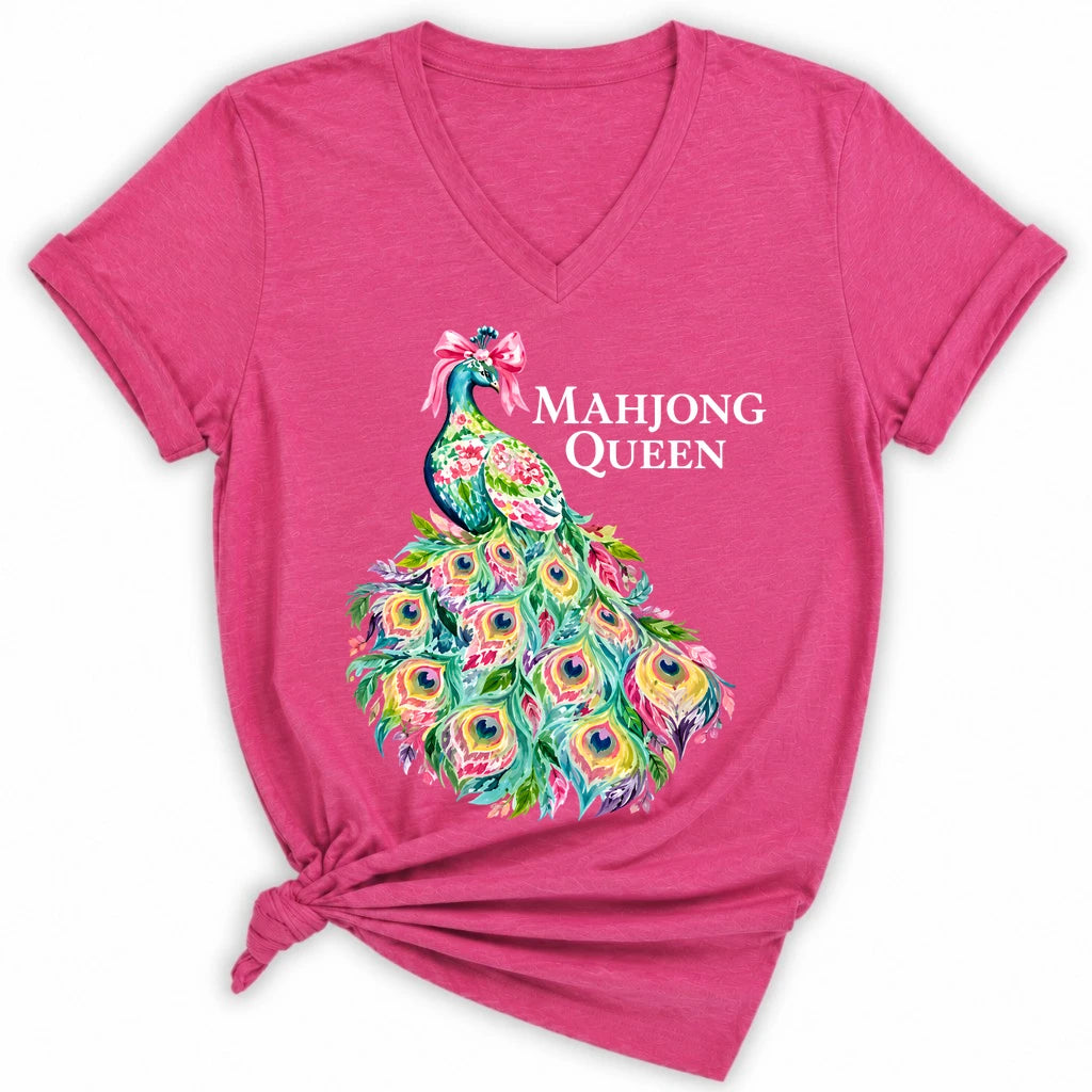 Mahjong Queen Lady V-neck