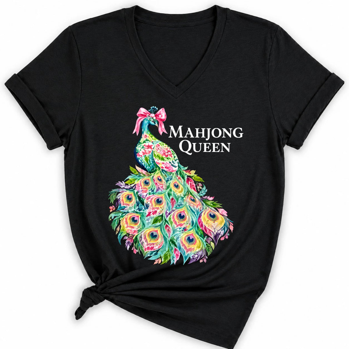 Mahjong Queen Lady V-neck