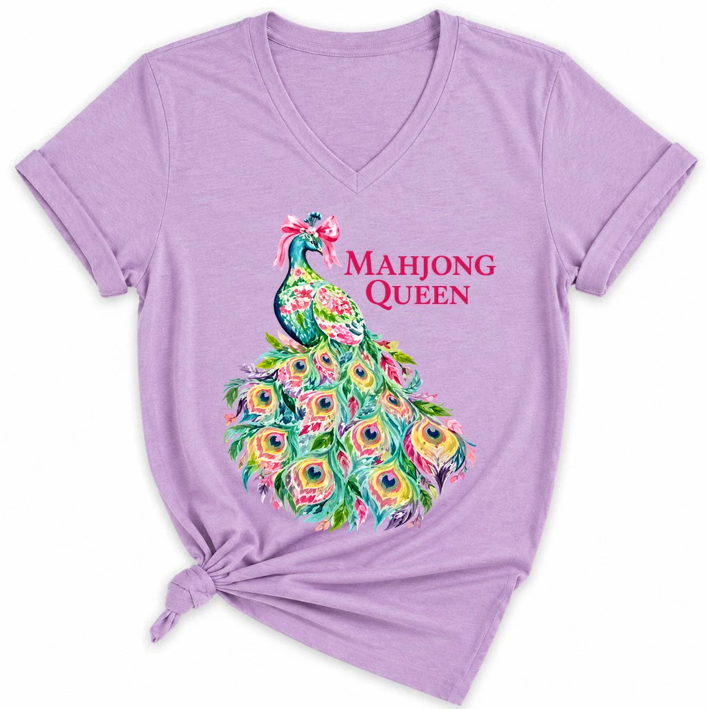 Mahjong Queen Lady V-neck