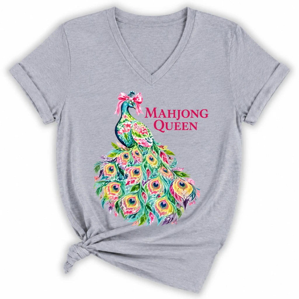 Mahjong Queen Lady V-neck
