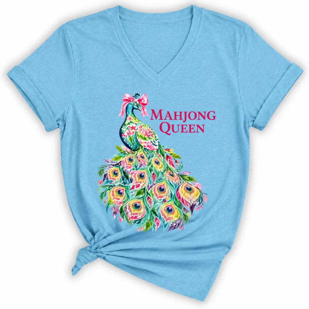 Mahjong Queen Lady V-neck