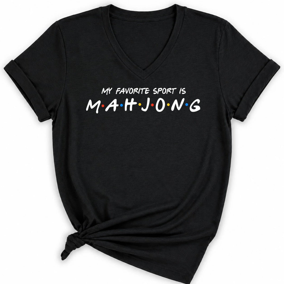 My Favorite Sport Is Mahjong Lady V-neck