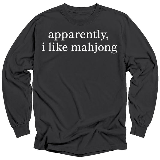 Apparently, I Like Mahjong Long Sleeve T-Shirt