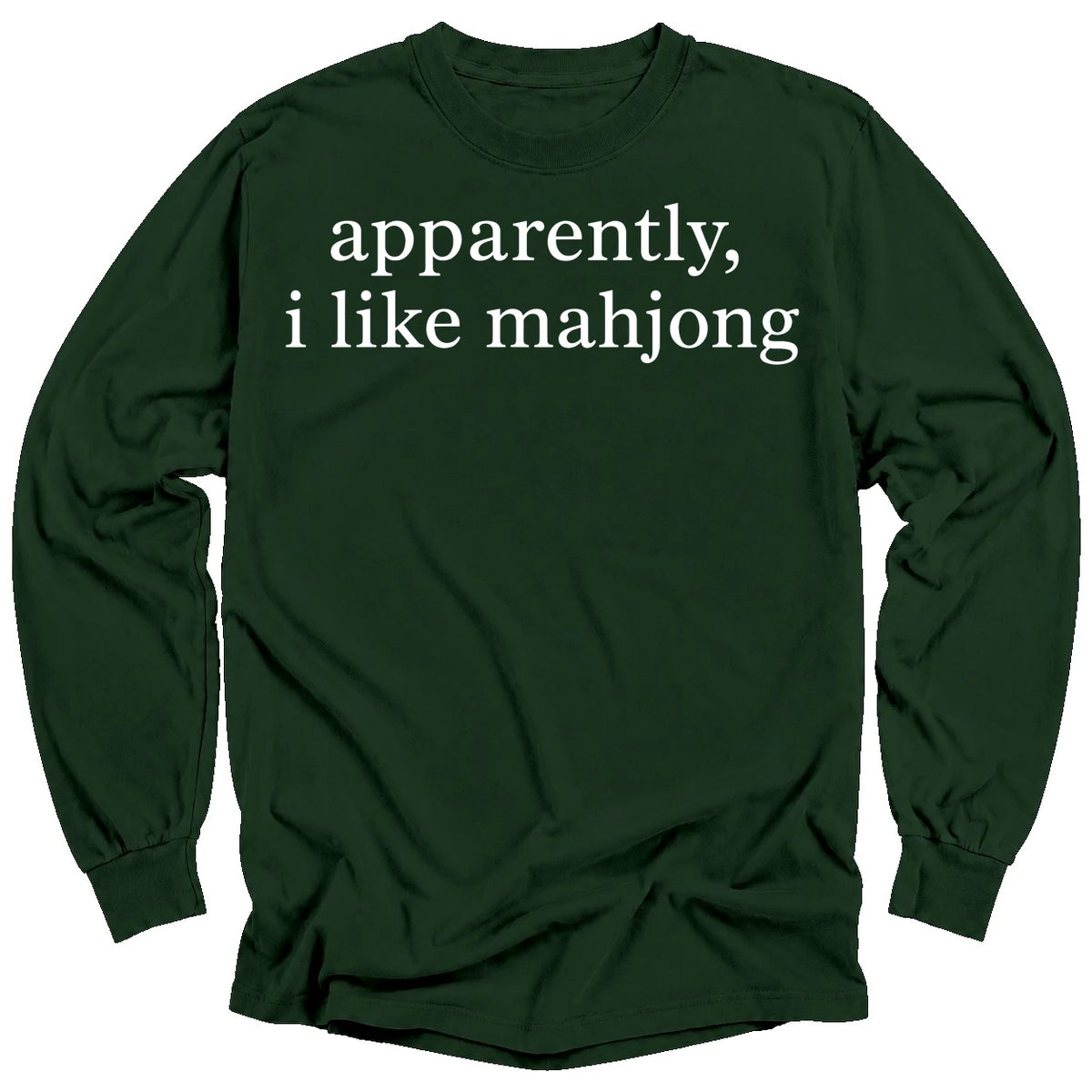 Apparently, I Like Mahjong Long Sleeve T-Shirt