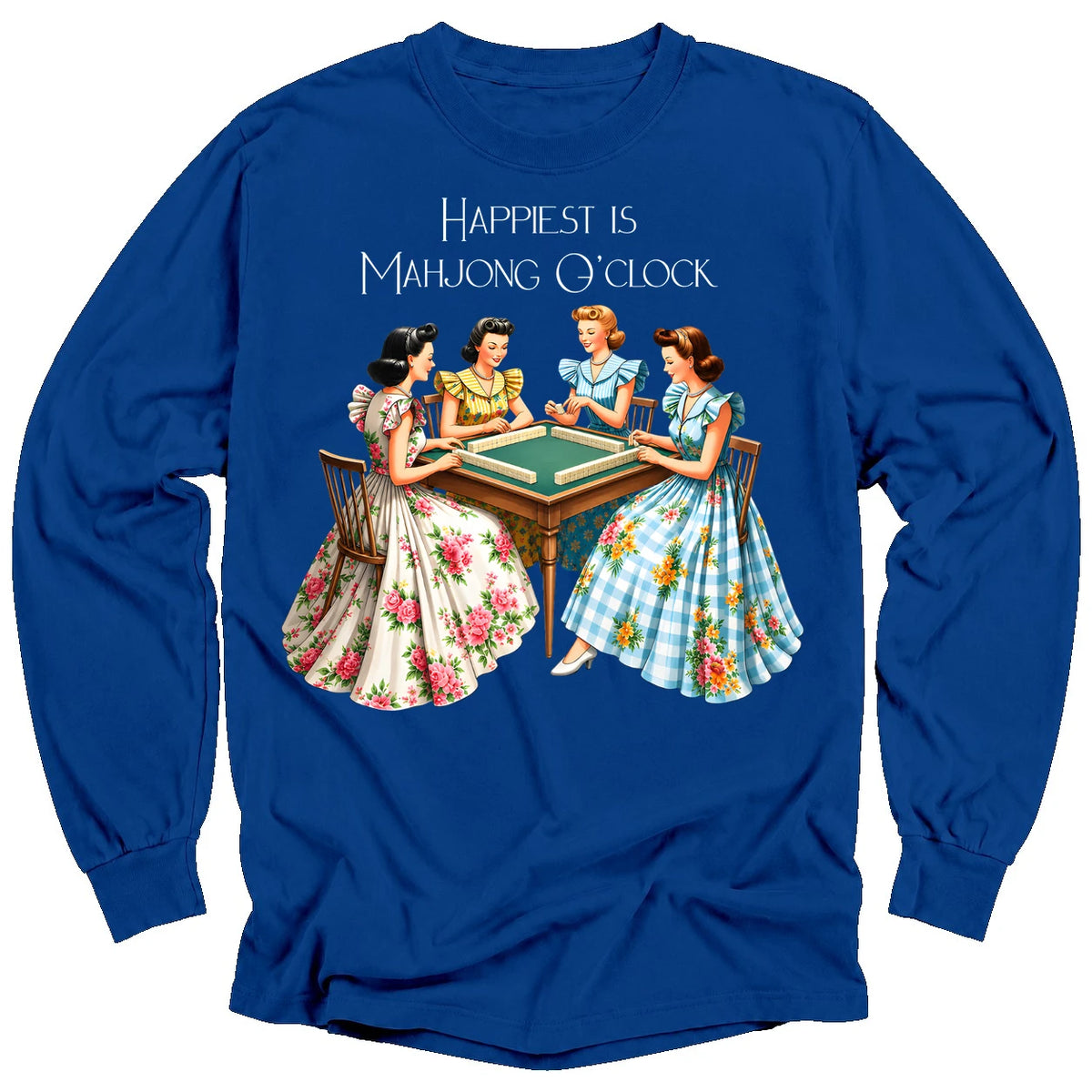 Happiest Is Mahjong O’Clock Long Sleeve T-Shirt