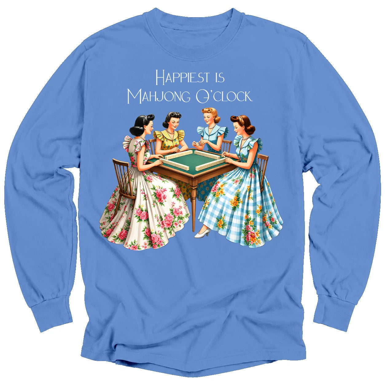 Happiest Is Mahjong O’Clock Long Sleeve T-Shirt