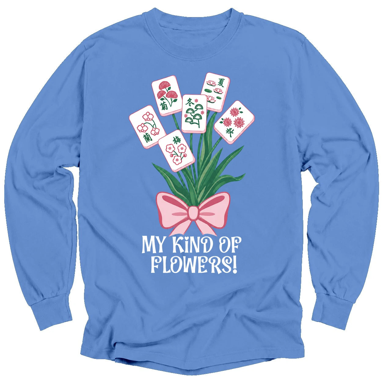My Kind Of Flowers Mahjong Long Sleeve T-Shirt