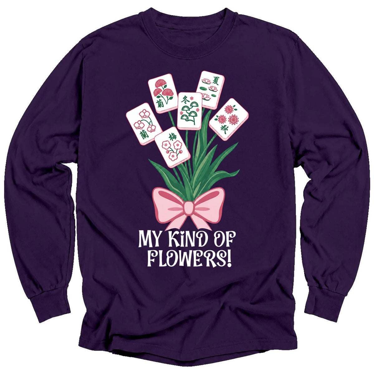 My Kind Of Flowers Mahjong Long Sleeve T-Shirt