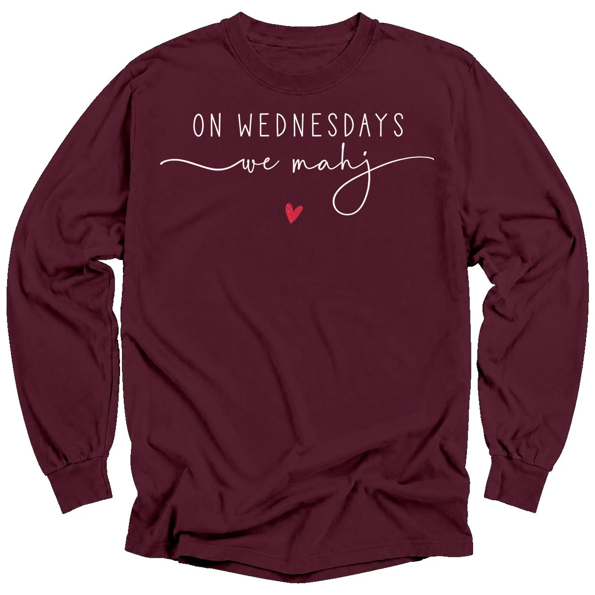 On Wednesdays we mahj Long Sleeve T-shirt