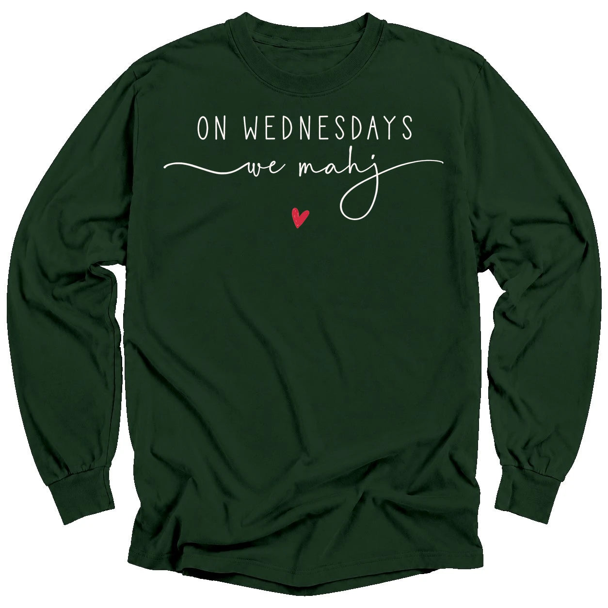 On Wednesdays we mahj Long Sleeve T-shirt