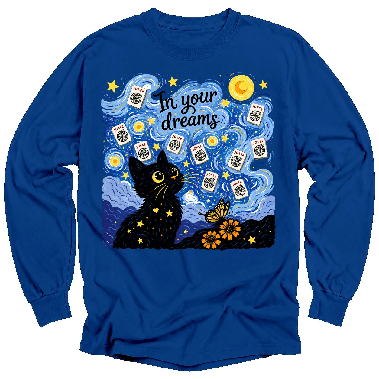 Van Gogh Starry Night Mahjong Long Sleeve T-Shirt