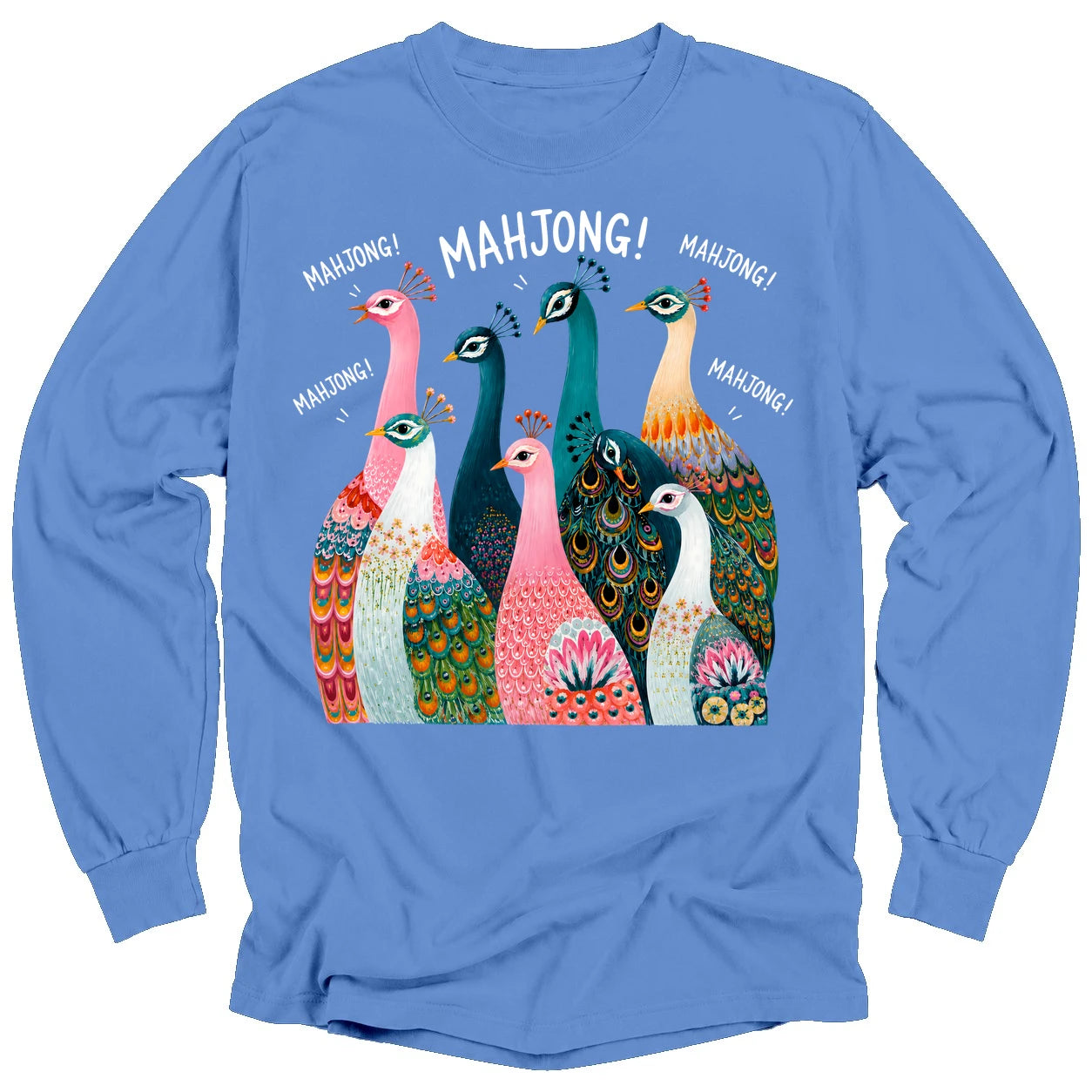 Peacock Mahjong Long Sleeve T-Shirt