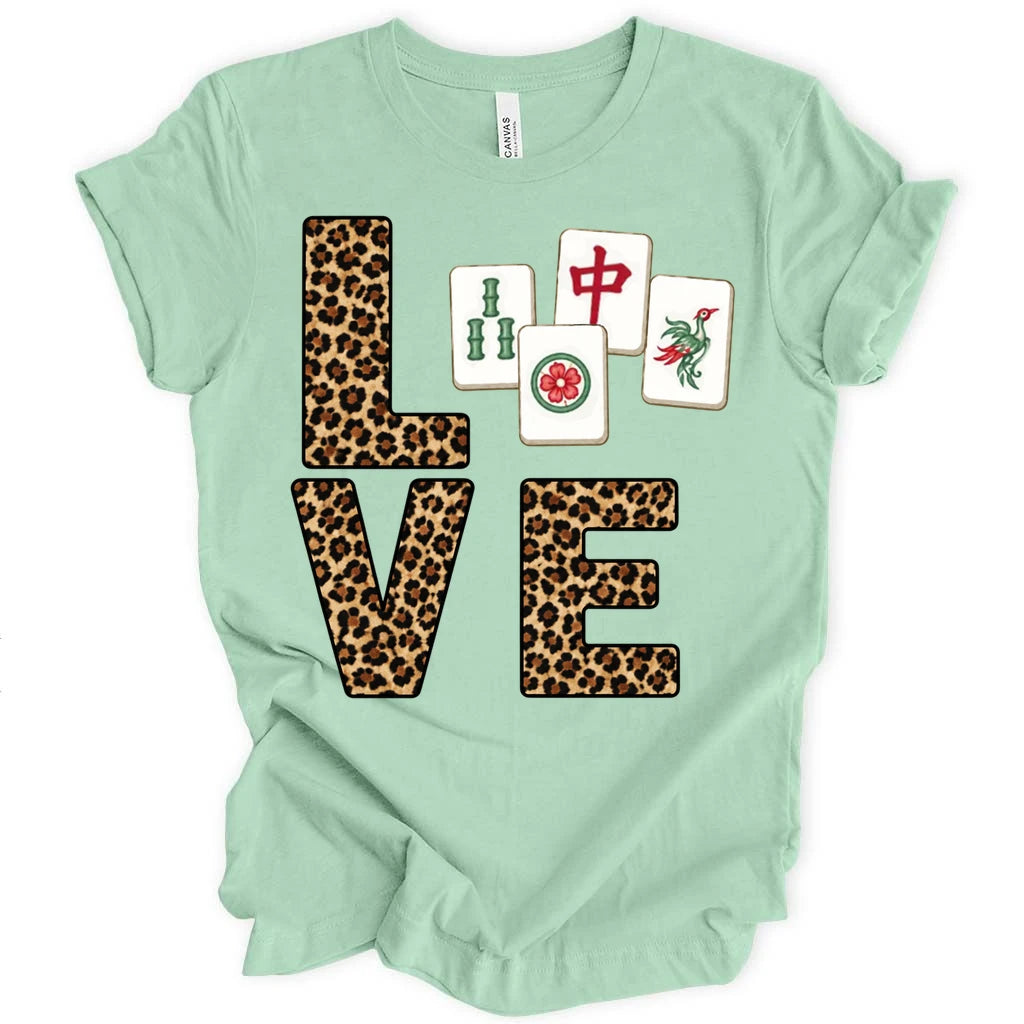 Leopard Love Mahjong T-shirt
