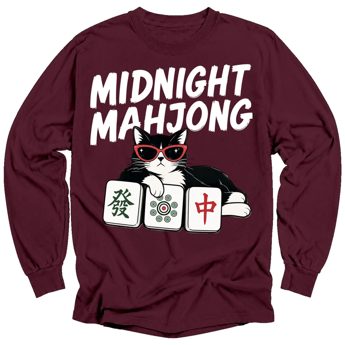 Midnight Mahjong Long Sleeve T-shirt
