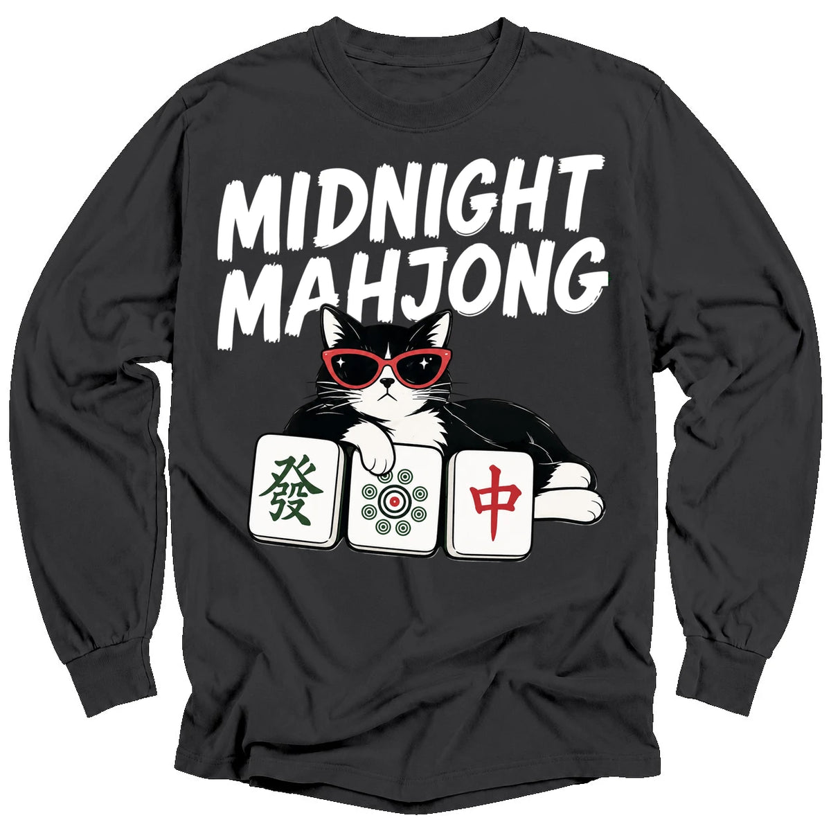 Midnight Mahjong Long Sleeve T-shirt
