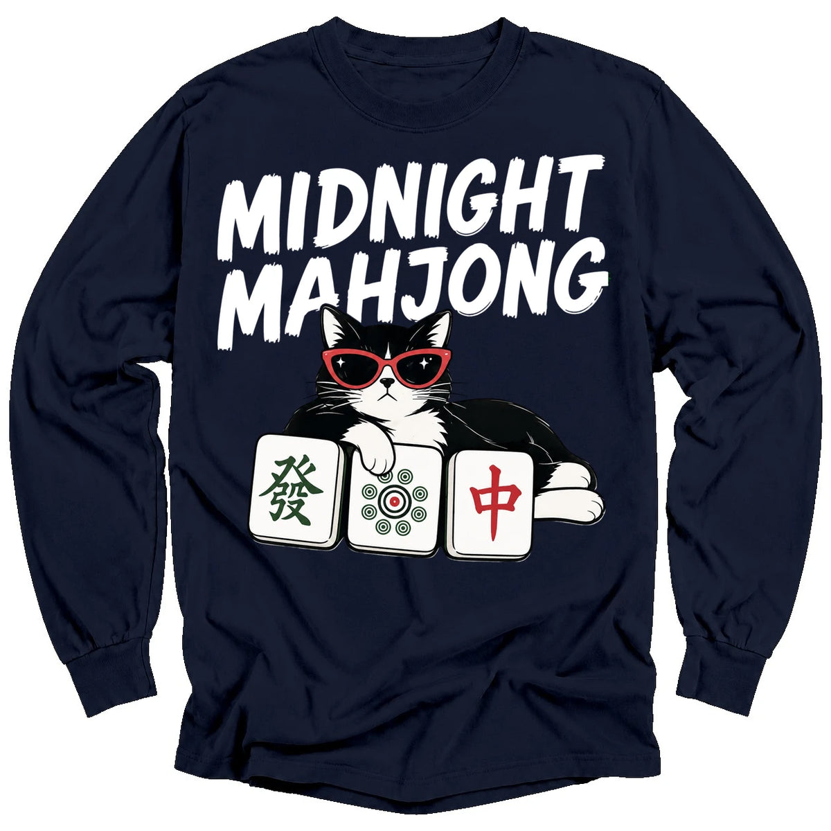 Midnight Mahjong Long Sleeve T-shirt