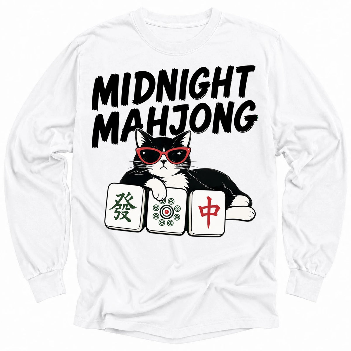 Midnight Mahjong Long Sleeve T-shirt