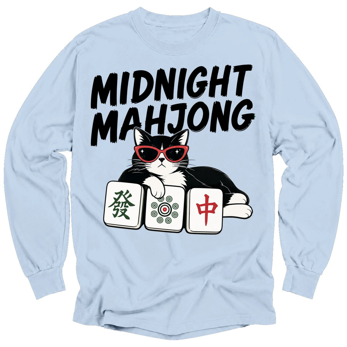 Midnight Mahjong Long Sleeve T-shirt