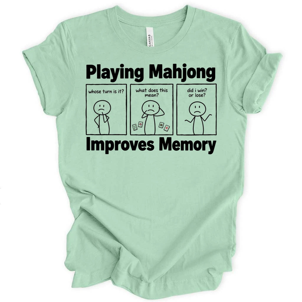 Playing mahjong improves memory T-shirt