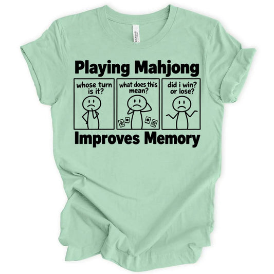 Playing mahjong improves memory T-shirt