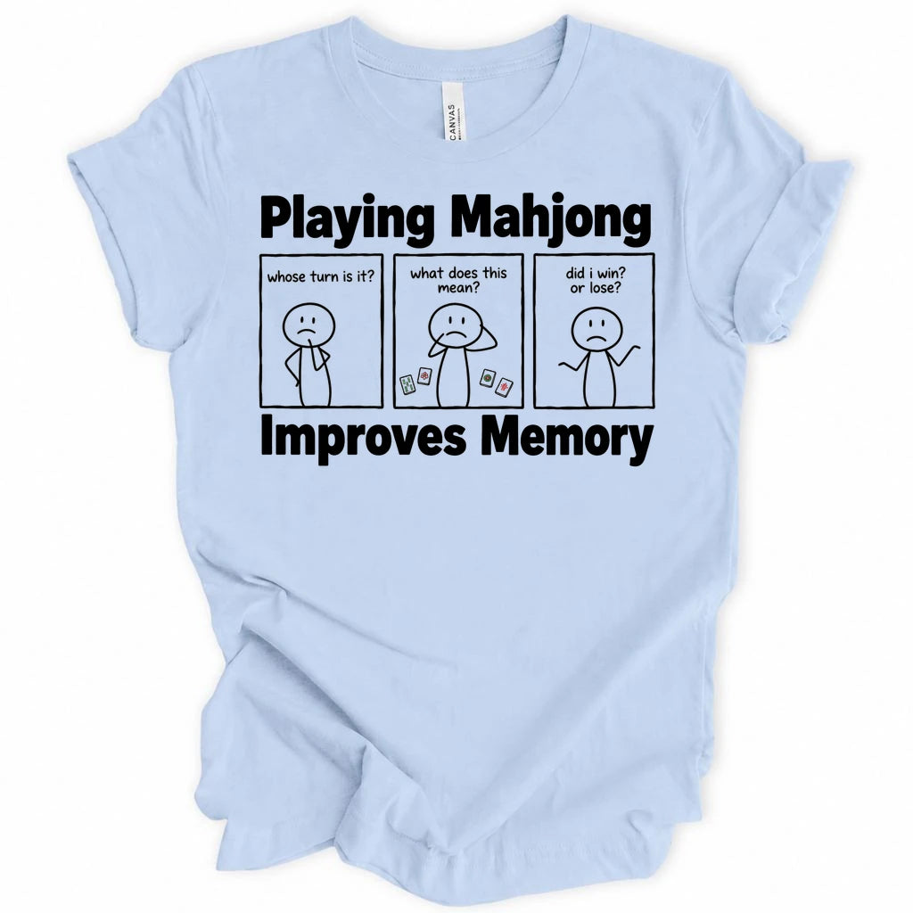 Playing mahjong improves memory T-shirt