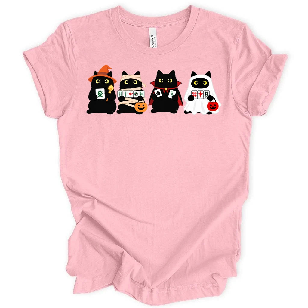 Black cats go halloween T-shirt