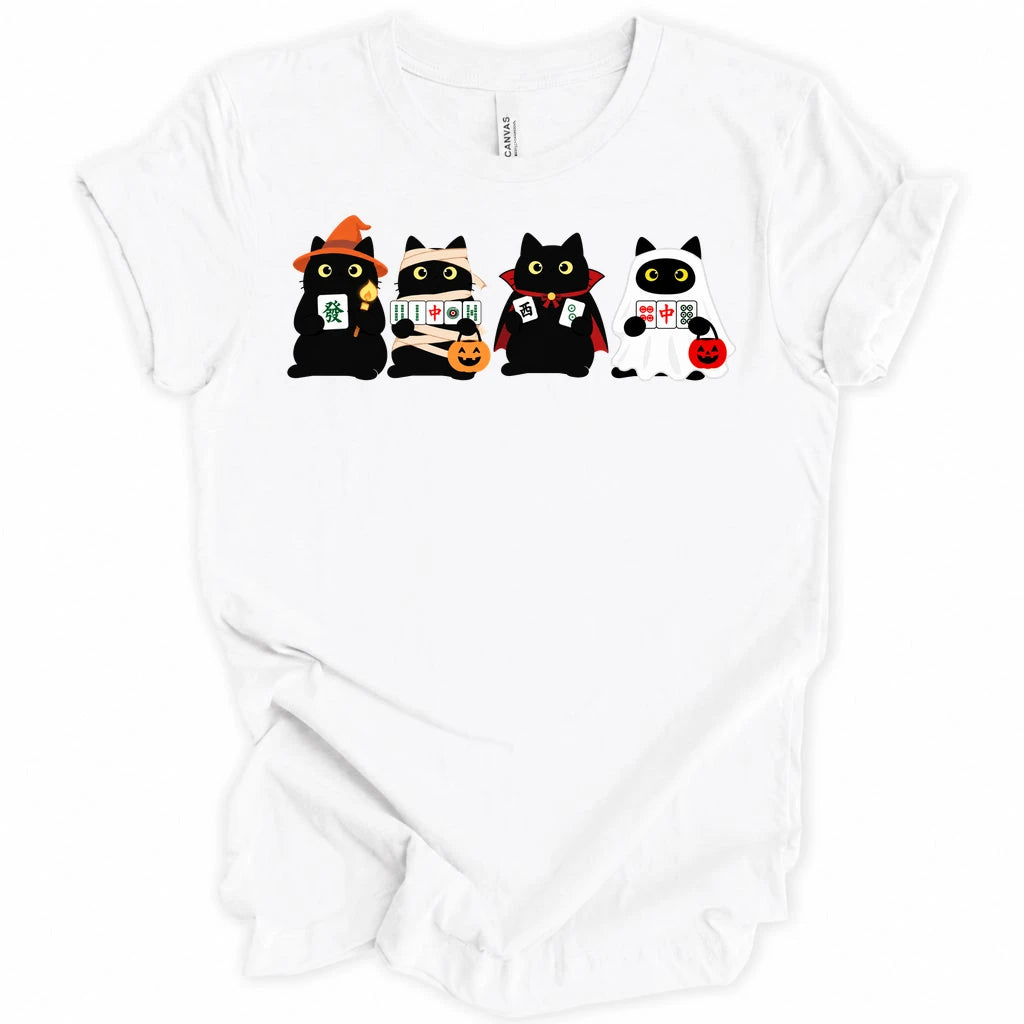 Black cats go halloween T-shirt