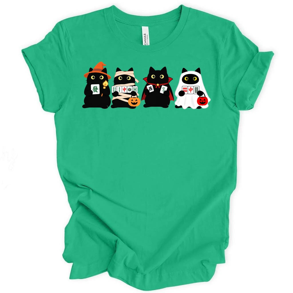 Black cats go halloween T-shirt