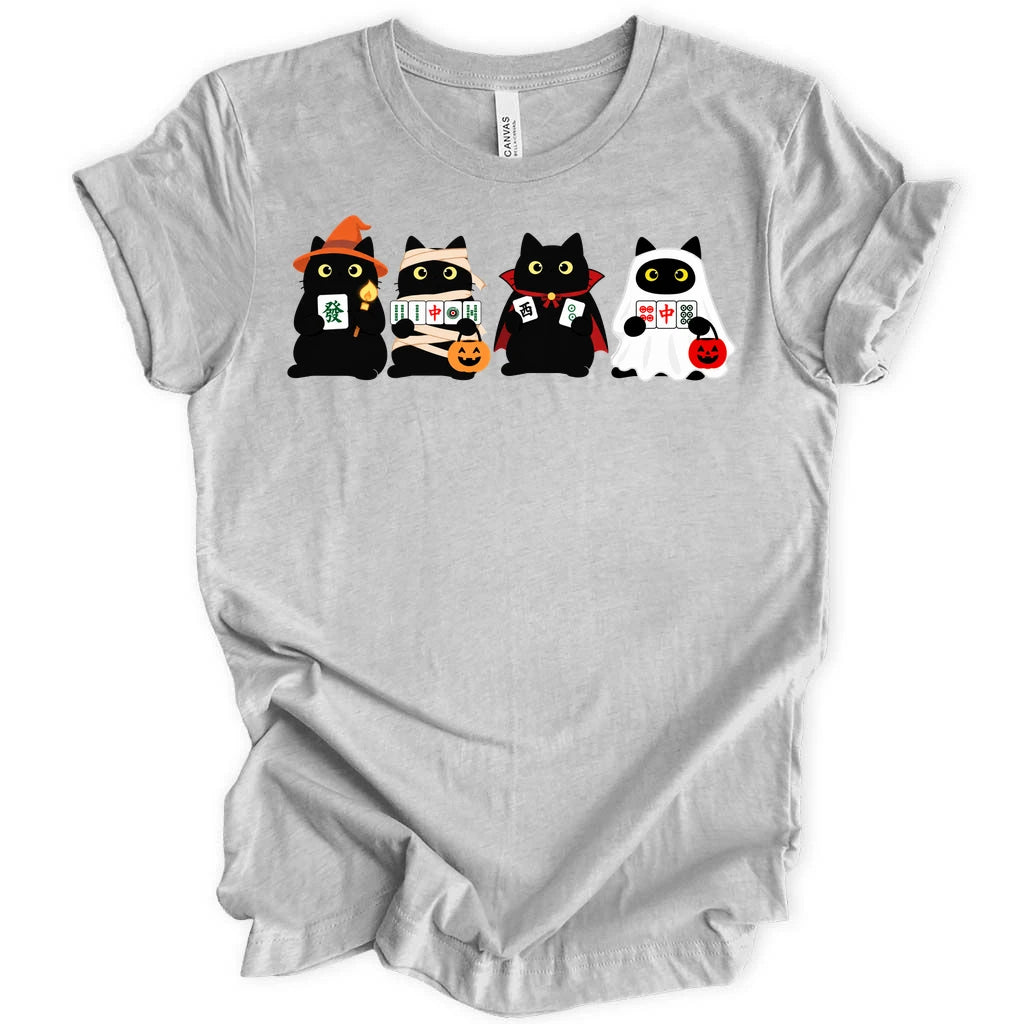 Black cats go halloween T-shirt